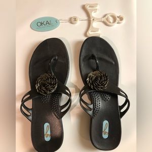 Oka-B Flip Flops Bailey in Licorice Size 7-8